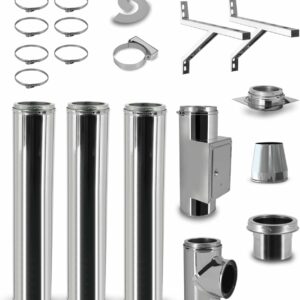 Conduit de cheminée en inox Oskar Ø 150mm I Kit complet